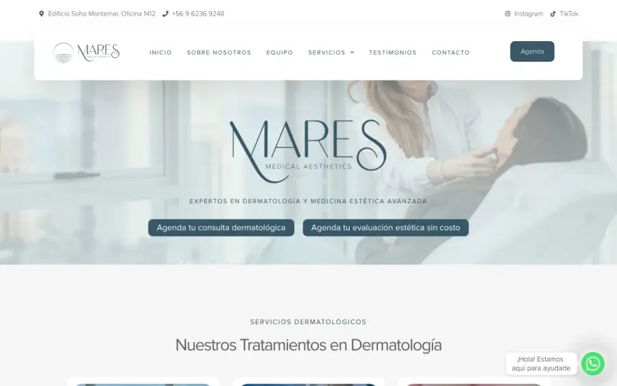 Sitio de Clínica Mares