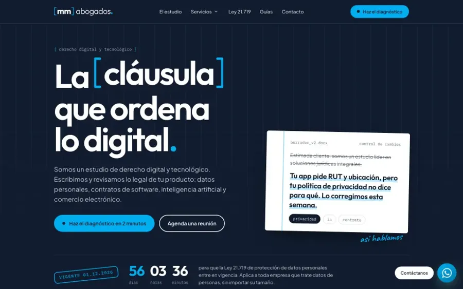 Sitio de MM Abogados